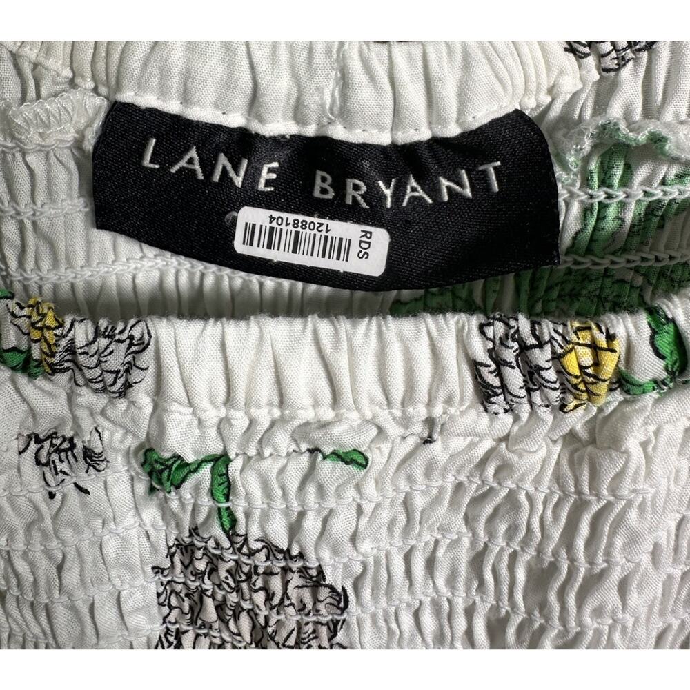 Lane Bryant 100% Cotton Smocked Floral Maxi Dress | Plus Size Cottagecore 2XL - Picture 3 of 5